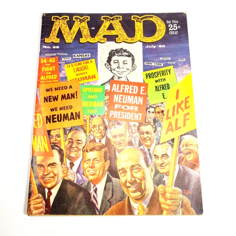 MAD Magazine "Alfred E. Neuman for President" Issue #56 July 1960